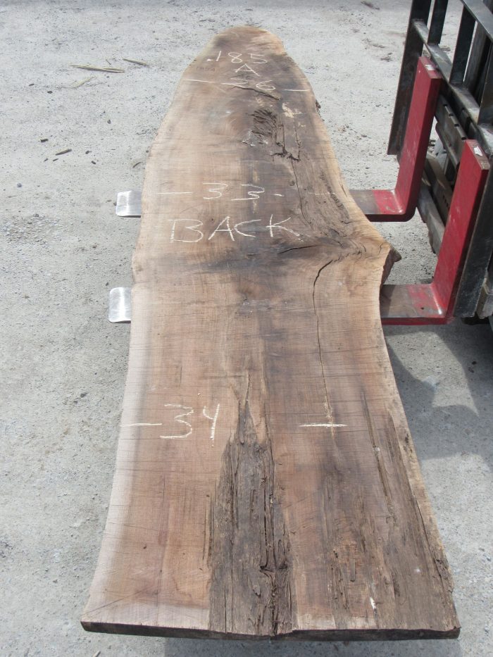 Walnut Live Edge Slab 185A for Sale